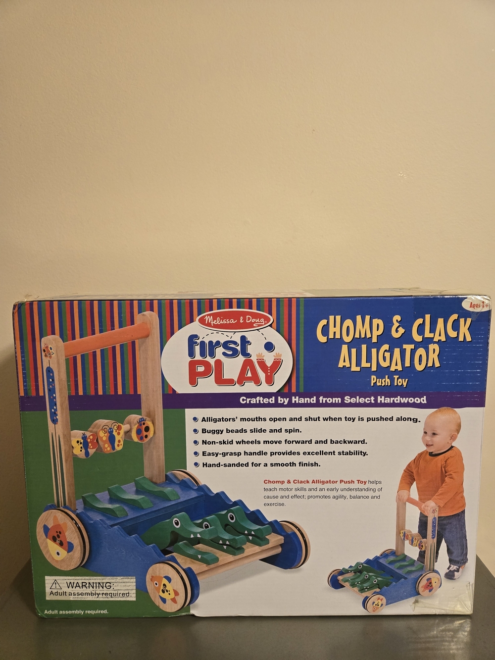 Melissa & Doug First Play Chomp & Clack Alligator Push Toy
